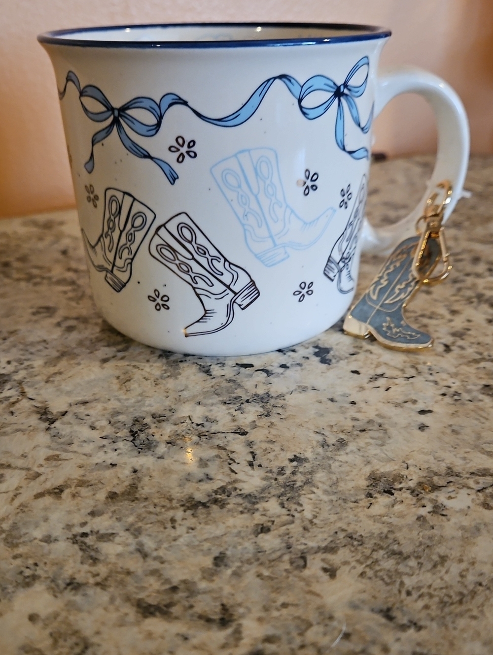 Petal & Pearl Cowgirl Boots And Ribbons Mug